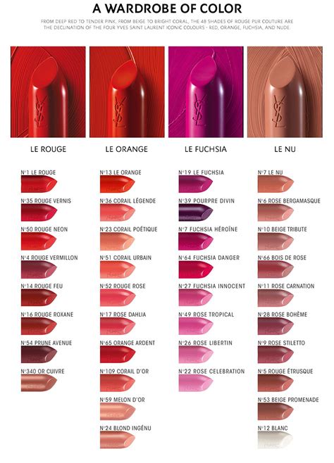 lipstick ysl no 15 australia|YSL lipstick color chart.